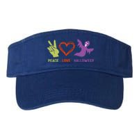 Peace Love Halloween Spirit Spooky Horror Costume Cute Gift Valucap Bio-Washed Visor