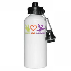 Peace Love Halloween Spirit Spooky Horror Costume Cute Gift Aluminum Water Bottle