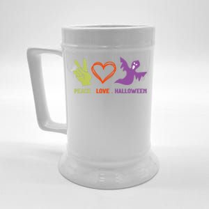 Peace Love Halloween Spirit Spooky Horror Costume Cute Gift Beer Stein