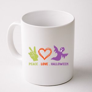 Peace Love Halloween Spirit Spooky Horror Costume Cute Gift Coffee Mug