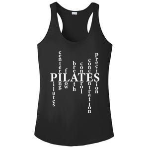 Pilates Lover Humor Pilates Principles Workout Fitness Fans Great Gift Ladies PosiCharge Competitor Racerback Tank