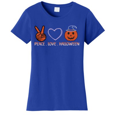 Peace Love Halloween Spirit Spooky Necrocer Cool Gift Women's T-Shirt