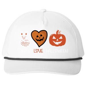 Peace Love Halloween Spirit Spooky Skull Spider Cute Gift Snapback Five-Panel Rope Hat