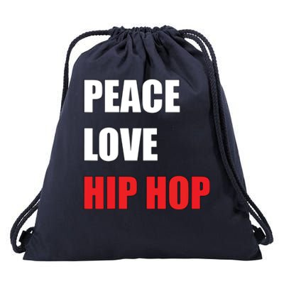 Peace Love Hip Hop Dance Men Women Boy Girl Drawstring Bag