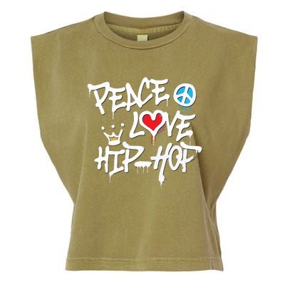 Peace Love Hip Hop Dancing Garment-Dyed Women's Muscle Tee