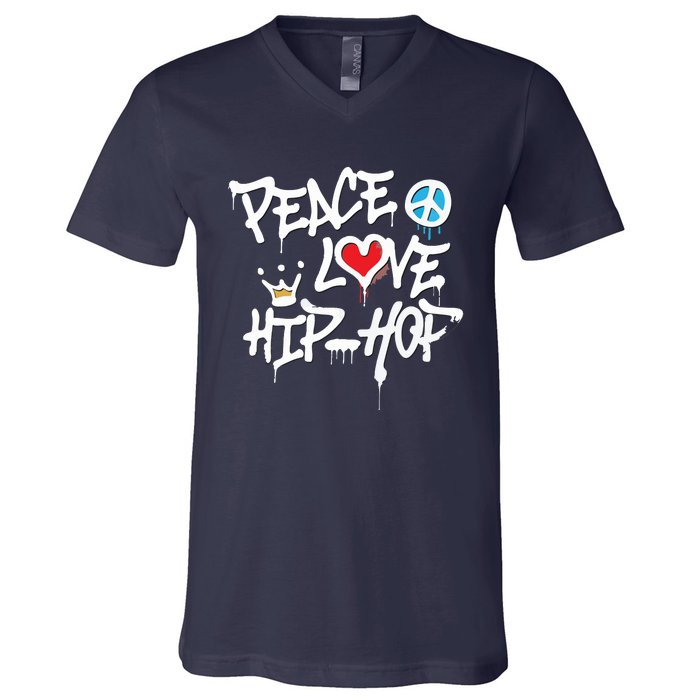 Peace Love Hip Hop Dancing V-Neck T-Shirt