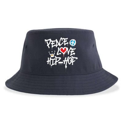 Peace Love Hip Hop Dancing Sustainable Bucket Hat