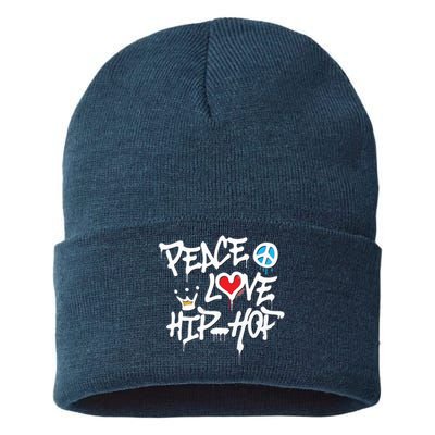 Peace Love Hip Hop Dancing Sustainable Knit Beanie