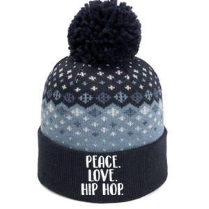 Peace Love Hip Hop HipHop Dancer Breakdance Breakdancing The Baniff Cuffed Pom Beanie