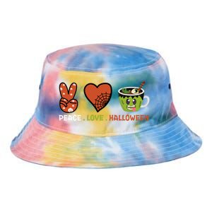 Peace Love Halloween Spirit Spooky Zombie Coffee Great Gift Tie Dye Newport Bucket Hat