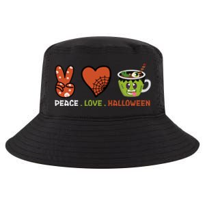 Peace Love Halloween Spirit Spooky Zombie Coffee Great Gift Cool Comfort Performance Bucket Hat