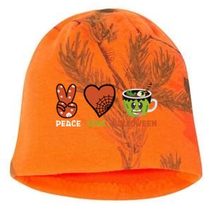 Peace Love Halloween Spirit Spooky Zombie Coffee Great Gift Kati - Camo Knit Beanie