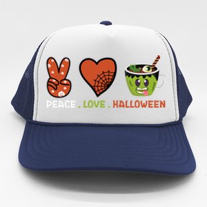 Peace Love Halloween Spirit Spooky Zombie Coffee Great Gift Trucker Hat