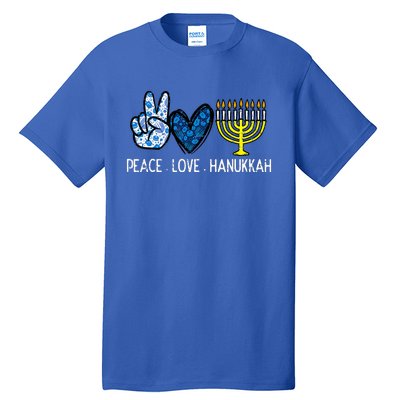 Peace Love Hanukkah Retro Chanukah Jewish  Tall T-Shirt