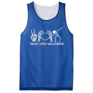 Peace Love Halloween Funny Skeleton Costume Gift Mesh Reversible Basketball Jersey Tank