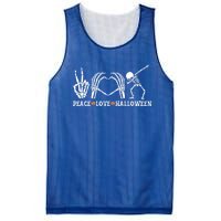 Peace Love Halloween Funny Skeleton Costume Gift Mesh Reversible Basketball Jersey Tank