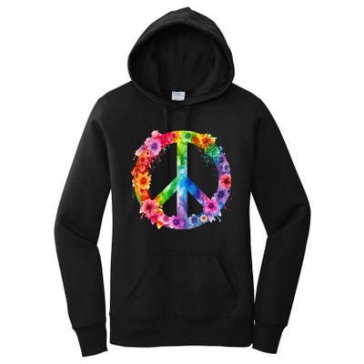 PEACE Love Hippie SIGN LOVE Flower World Peace Day Women's Pullover Hoodie