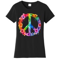 PEACE Love Hippie SIGN LOVE Flower World Peace Day Women's T-Shirt