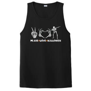 Peace Love Halloween Funny Skeleton Hands Happy Halloween PosiCharge Competitor Tank