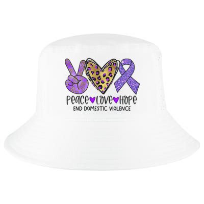 Peace Love Hope End Domestic Violence Awareness Cool Comfort Performance Bucket Hat