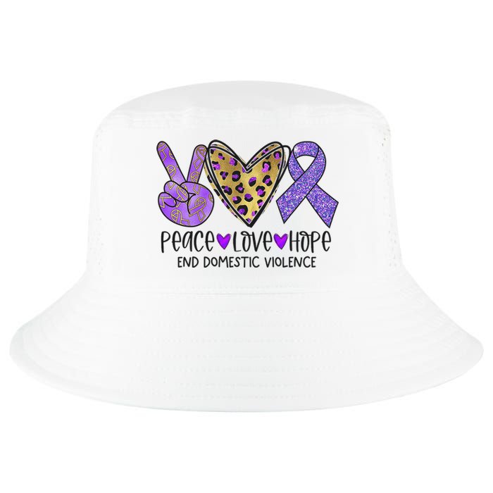 Peace Love Hope End Domestic Violence Awareness Cool Comfort Performance Bucket Hat