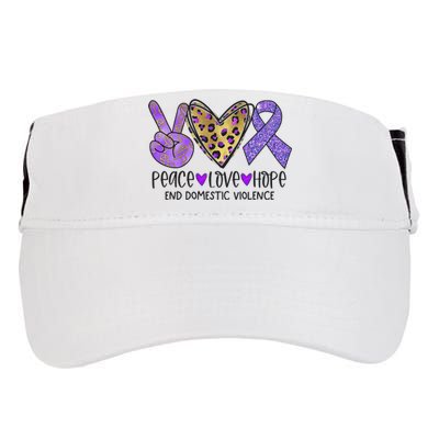 Peace Love Hope End Domestic Violence Awareness Adult Drive Performance Visor