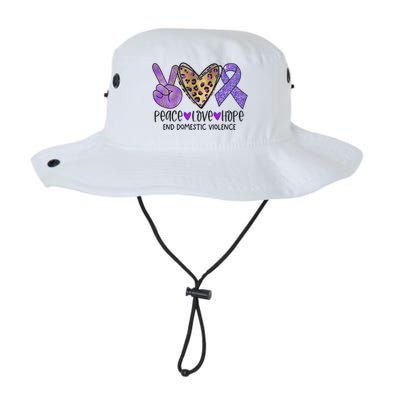 Peace Love Hope End Domestic Violence Awareness Legacy Cool Fit Booney Bucket Hat