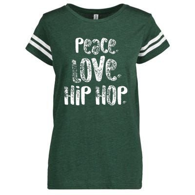 Peace Love Hip Hop Dancing White Enza Ladies Jersey Football T-Shirt