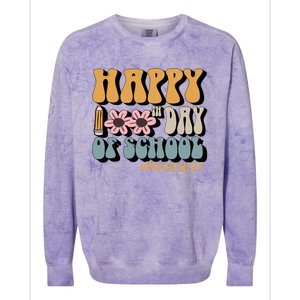 Principal Life Happy 100th Day Of School Meaningful Gift Colorblast Crewneck Sweatshirt