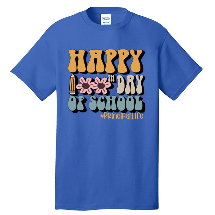 Principal Life Happy 100th Day Of School Meaningful Gift Tall T-Shirt