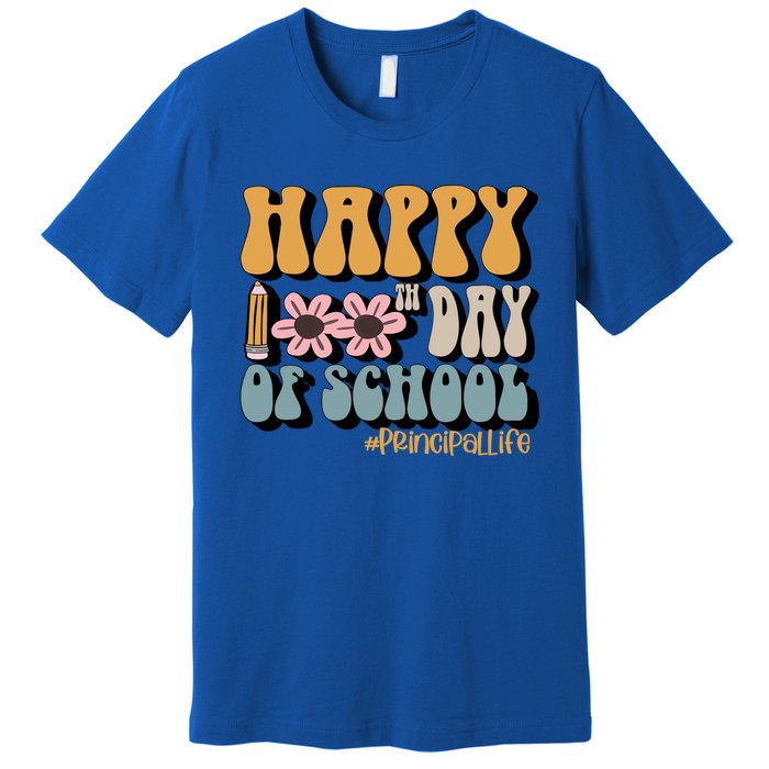 Principal Life Happy 100th Day Of School Meaningful Gift Premium T-Shirt