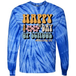 Principal Life Happy 100th Day Of School Meaningful Gift Tie-Dye Long Sleeve Shirt