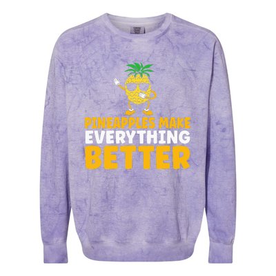 Pineapple Lover Hawaii Fruit Pineapple Hawaiian Colorblast Crewneck Sweatshirt