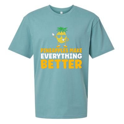 Pineapple Lover Hawaii Fruit Pineapple Hawaiian Sueded Cloud Jersey T-Shirt