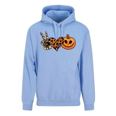 Peace Love Halloween Pumpkin Leopard Happy Halloween Meaningful Gift Unisex Surf Hoodie