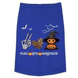 Peace Love Halloween Cute Peace Love Funny Halloween Gift Doggie Tank