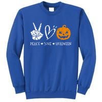 Peace Love Halloween Funny Halloween Meaningful Gift Sweatshirt