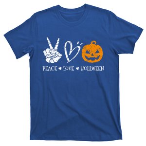 Peace Love Halloween Funny Halloween Meaningful Gift T-Shirt