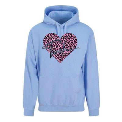 Pink Love Heart Leopard Print Teacher Unisex Surf Hoodie