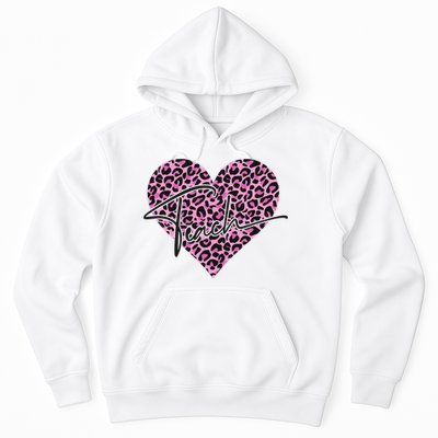 Pink Love Heart Leopard Print Teacher Hoodie