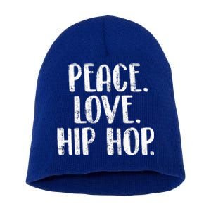 Peace Love Hip Hop HipHop Dancer Breakdance Breakdancing Short Acrylic Beanie