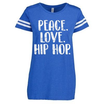 Peace Love Hip Hop HipHop Dancer Breakdance Breakdancing Enza Ladies Jersey Football T-Shirt