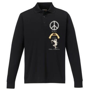 Peace Love Halloween Mummy Hand Heart Peace Sign Costume Gift Performance Long Sleeve Polo