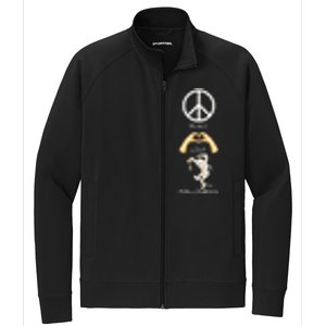 Peace Love Halloween Mummy Hand Heart Peace Sign Costume Gift Stretch Full-Zip Cadet Jacket