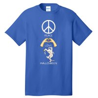 Peace Love Halloween Mummy Hand Heart Peace Sign Costume Gift Tall T-Shirt