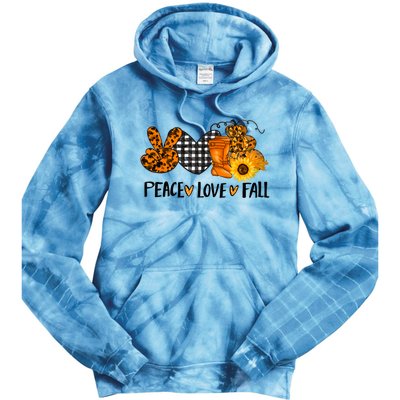 Peace Love Halloween Gift Tie Dye Hoodie