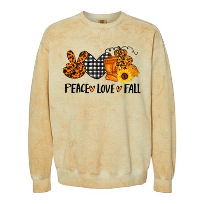 Peace Love Halloween Gift Colorblast Crewneck Sweatshirt