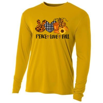 Peace Love Halloween Gift Cooling Performance Long Sleeve Crew