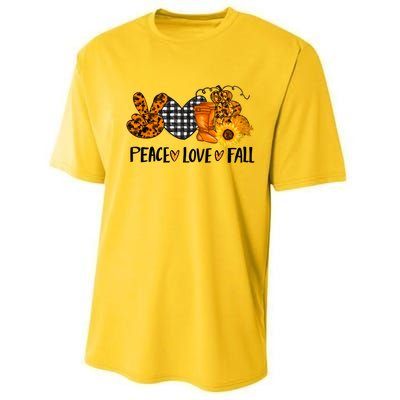 Peace Love Halloween Gift Performance Sprint T-Shirt