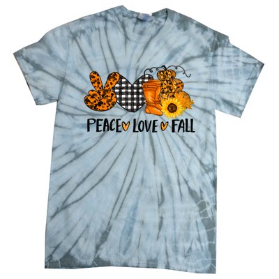 Peace Love Halloween Gift Tie-Dye T-Shirt